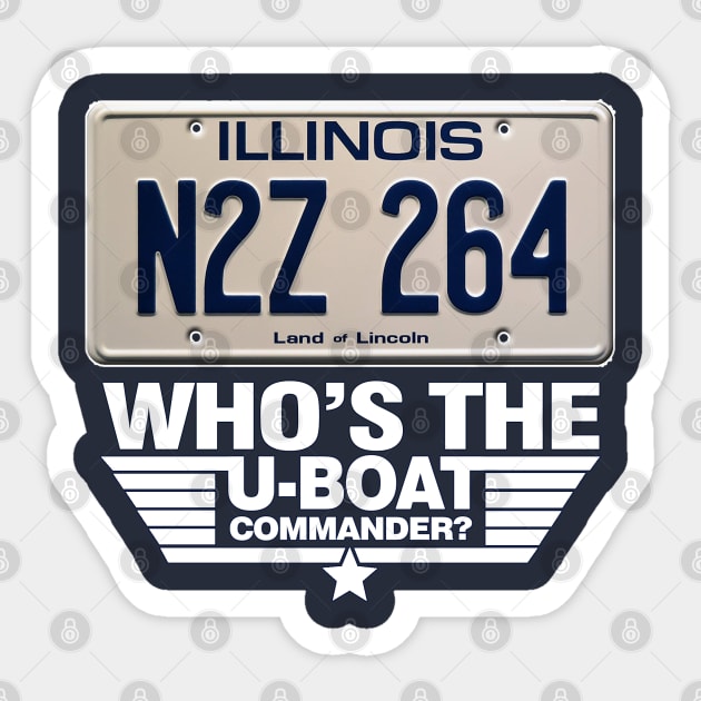 Risky Business/Top Gun Mashup - U-Boat Commander Sticker by RetroZest